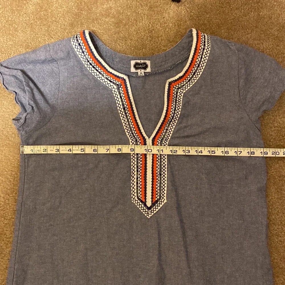 Mudpie Short Sleeve Denim Dress - Picture 5 of 8